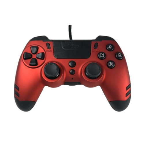 Steelplay MetalTech Bedrade Controller - ROOD in de groep HOME ELECTRONICS / Spelconsoles en accessoires / Sony PlayStation 4 / Accessoires bij TP E-commerce Nordic AB (C84643)