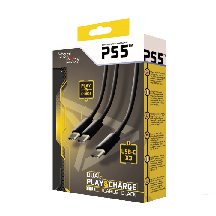 Steelplay Dual Play & Charge-kabel voor PS5-controllers in de groep HOME ELECTRONICS / Spelconsoles en accessoires / Xbox Series X / Accessoires bij TP E-commerce Nordic AB (C84795)