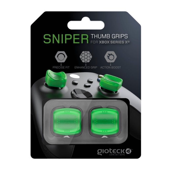 Gioteck Sniper Duimgrepen (Transparant Groen) in de groep HOME ELECTRONICS / Spelconsoles en accessoires / Xbox Series X / Accessoires bij TP E-commerce Nordic AB (C85260)