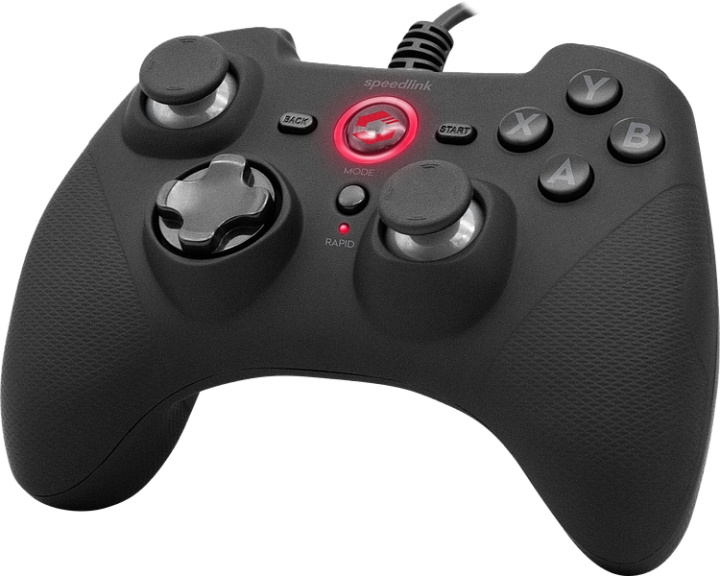 Speedlink Rait Gamepad voor PC/PS3/Switch Rubber Zwart in de groep HOME ELECTRONICS / Spelconsoles en accessoires / Nintendo Switch / Accessoires bij TP E-commerce Nordic AB (C85283)