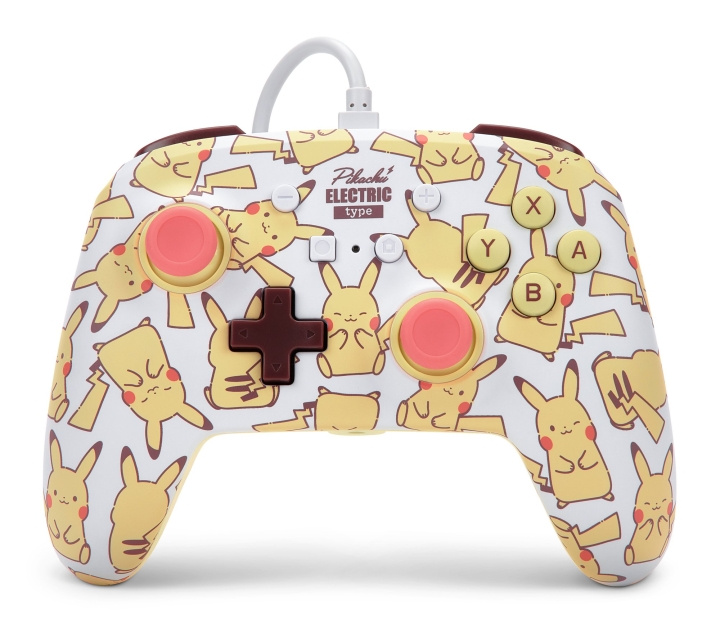 PowerA NSW ENH Bedrade Controller - Pikachu Blush in de groep HOME ELECTRONICS / Spelconsoles en accessoires / Nintendo Switch / Accessoires bij TP E-commerce Nordic AB (C85476)