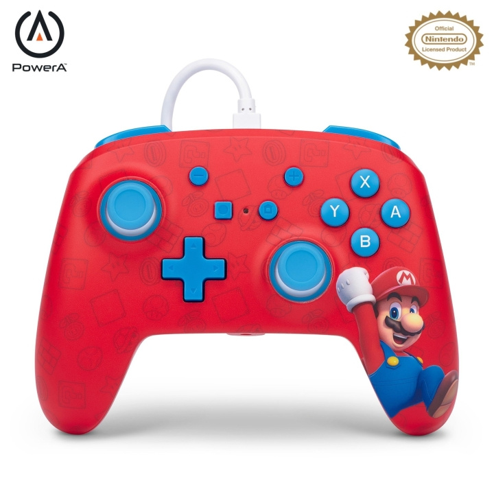 PowerA NSW ENH Bedrade Controller - WOO HOO MARIO /Nintendo Switch in de groep HOME ELECTRONICS / Spelconsoles en accessoires / Nintendo Switch / Accessoires bij TP E-commerce Nordic AB (C85478)