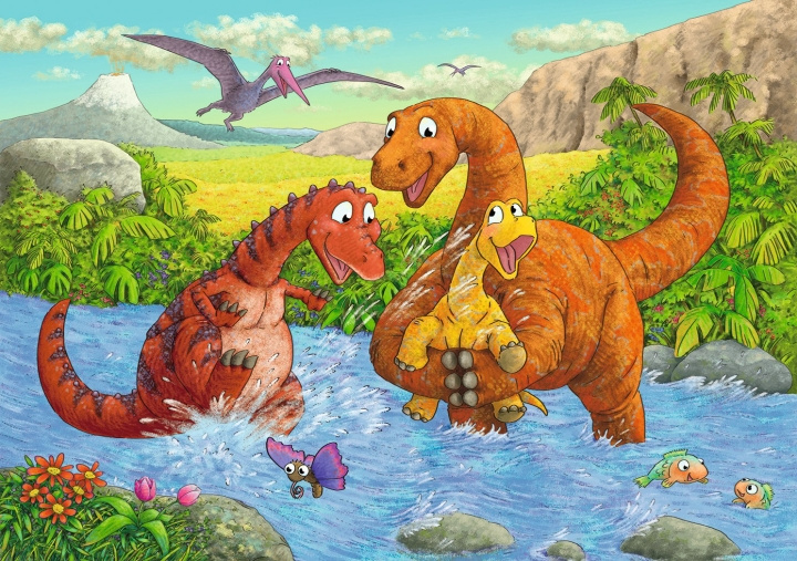 Ravensburger Dinosaurussen in actie 2x24p - 05030 in de groep SPEELGOED, KINDER- & BABYPRODUCTEN / Speelgoed / Kinderpuzzel bij TP E-commerce Nordic AB (C85768)