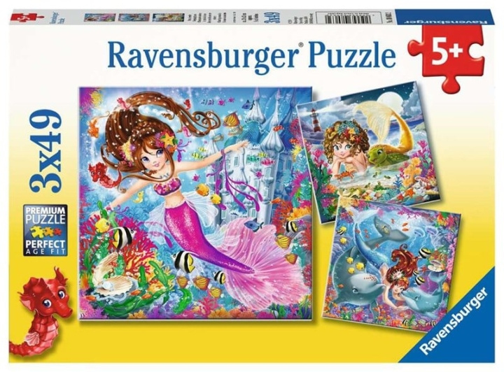 Ravensburger Charmante zeemeerminnen 3x49p - 08063 in de groep SPEELGOED, KINDER- & BABYPRODUCTEN / Speelgoed / Kinderpuzzel bij TP E-commerce Nordic AB (C85773)