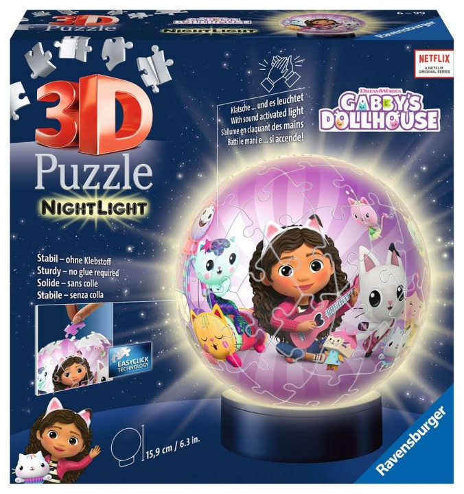 Ravensburger 3D Puzzel Gabby\'s Poppenhuis Nachtlampje 72p (10311575) in de groep SPORT, VRIJE TIJD & HOBBY / Hobby / Puzzel bij TP E-commerce Nordic AB (C85905)