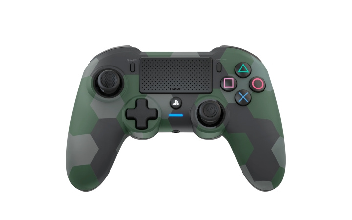 NACON Draadloze Dualshock 4 V2 Controller Asymmetrisch Camo Groen (PS4) in de groep HOME ELECTRONICS / Spelconsoles en accessoires / Sony PlayStation 4 / Accessoires bij TP E-commerce Nordic AB (C85984)