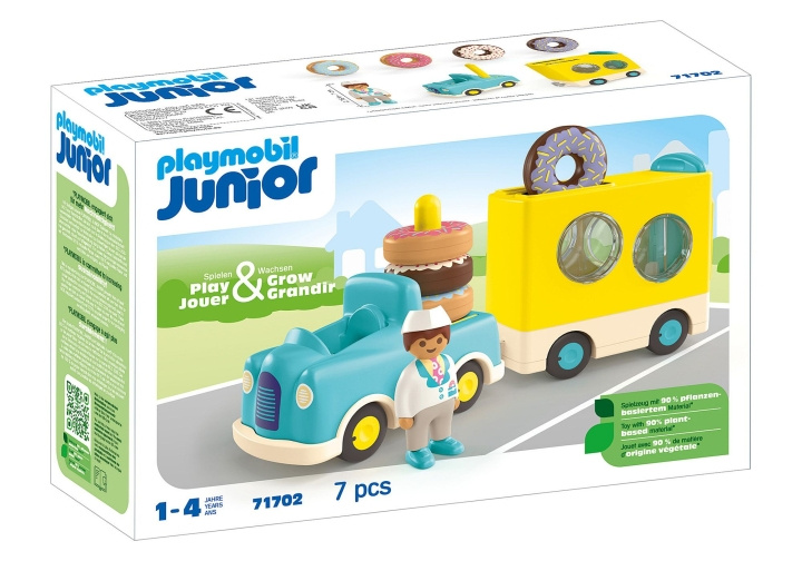 Playmobil JUNIOR: Gekke Donut Truck met Stapel- en Sorteerfunctie (71702) in de groep SPEELGOED, KINDER- & BABYPRODUCTEN / Speelgoed / Speelset bij TP E-commerce Nordic AB (C86055)