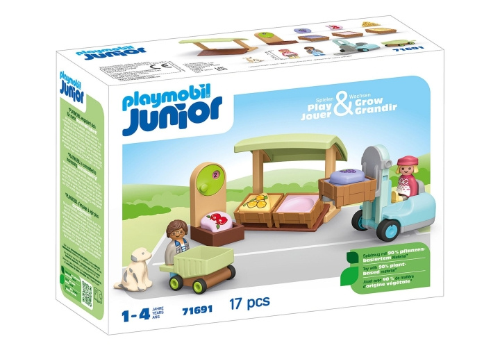 Playmobil Junior: Biologische marktkraam & vorkheftruck (71691) in de groep SPEELGOED, KINDER- & BABYPRODUCTEN / Speelgoed / Speelset bij TP E-commerce Nordic AB (C86064)