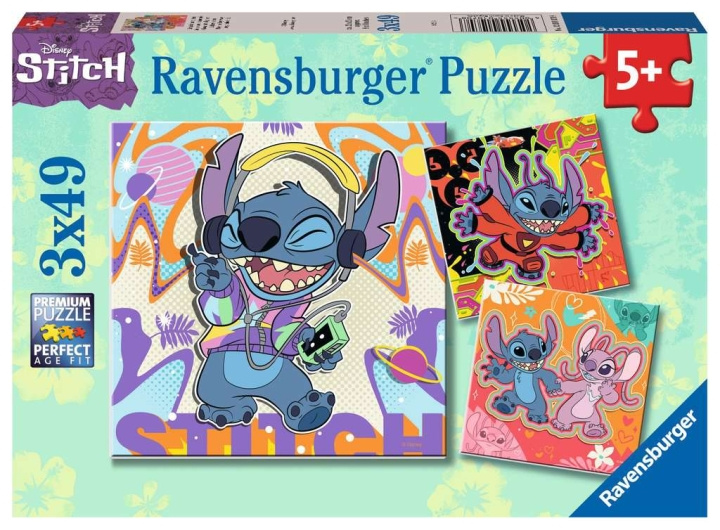 Ravensburger Puzzel Disney Stitch 3x49p in de groep SPEELGOED, KINDER- & BABYPRODUCTEN / Speelgoed / Kinderpuzzel bij TP E-commerce Nordic AB (C86153)