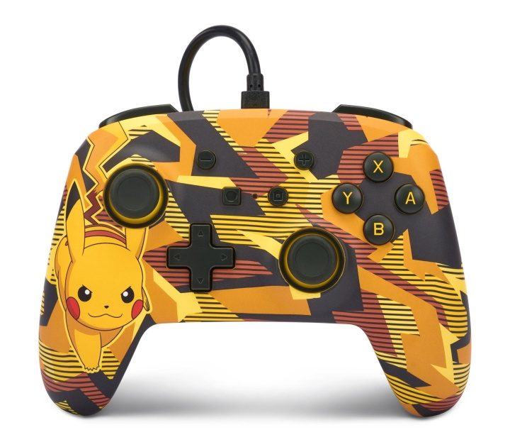 PowerA Verbeterde bedrade controller - Nintendo Switch - Camo Storm Pikachu in de groep HOME ELECTRONICS / Spelconsoles en accessoires / Nintendo Switch / Accessoires bij TP E-commerce Nordic AB (C86204)
