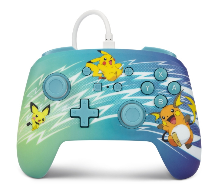 PowerA Verbeterde bedrade controller - Nintendo Switch - Pikachu evolutie in de groep HOME ELECTRONICS / Spelconsoles en accessoires / Nintendo Switch / Accessoires bij TP E-commerce Nordic AB (C86205)