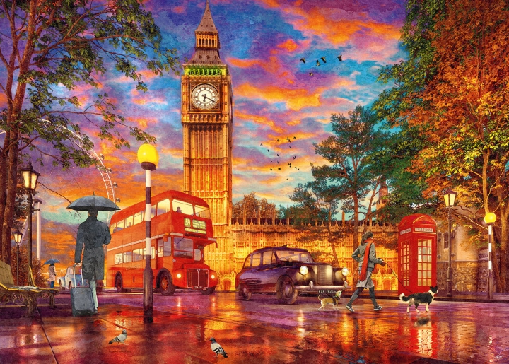 Ravensburger Puzzel Zonsondergang op het Parlementsplein 1000p (12000184) in de groep SPORT, VRIJE TIJD & HOBBY / Hobby / Puzzel bij TP E-commerce Nordic AB (C86404)