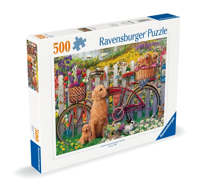 Ravensburger Puzzel Schattige Honden In De Tuin 500p (12000209) in de groep SPORT, VRIJE TIJD & HOBBY / Hobby / Puzzel bij TP E-commerce Nordic AB (C86412)