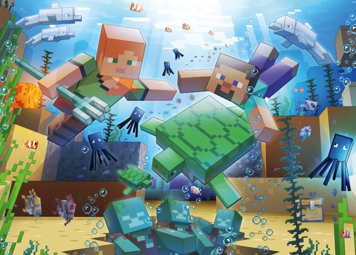 Ravensburger Puzzel Minecraft Mozaïek 1000p (12000421) in de groep SPORT, VRIJE TIJD & HOBBY / Hobby / Puzzel bij TP E-commerce Nordic AB (C86455)