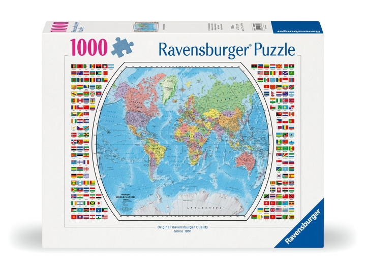 Ravensburger Puzzel Politieke Wereldkaart 1000p (12000664) in de groep SPORT, VRIJE TIJD & HOBBY / Hobby / Puzzel bij TP E-commerce Nordic AB (C86467)