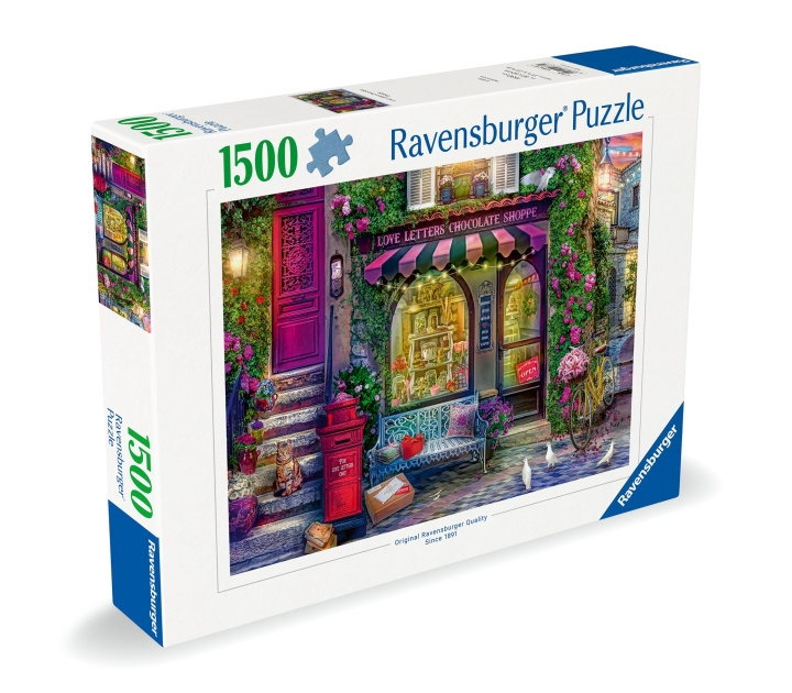 Ravensburger Puzzel Love Letters Chocoladewinkel 1500p (12000737) in de groep SPORT, VRIJE TIJD & HOBBY / Hobby / Puzzel bij TP E-commerce Nordic AB (C86478)