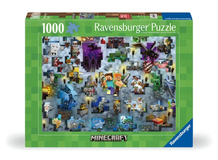 Ravensburger Puzzel Minecraft Mobs 1000p (12000422) in de groep SPORT, VRIJE TIJD & HOBBY / Hobby / Puzzel bij TP E-commerce Nordic AB (C86588)