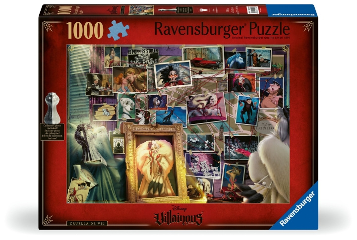 Ravensburger Puzzel Villainous Cruella de Vil 1000p (12001124) in de groep SPORT, VRIJE TIJD & HOBBY / Hobby / Puzzel bij TP E-commerce Nordic AB (C86591)