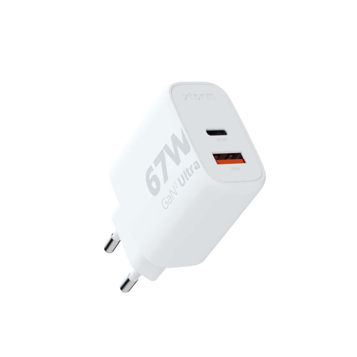 Xtorm 67W GaN2 Ultra Thuislader USB-C PD/USB-A Wit in de groep SMARTPHONE & TABLETS / Opladers & Kabels / Wandoplader / Wandoplader USB bij TP E-commerce Nordic AB (C87237)