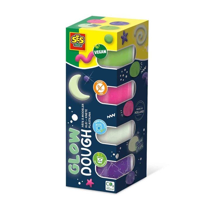 SES Creative Deeg - Feel Good Glow 4x90gr - (S00516) in de groep SPEELGOED, KINDER- & BABYPRODUCTEN / Speelgoed / Speelklei, speelzand en accessoires bij TP E-commerce Nordic AB (C88052)