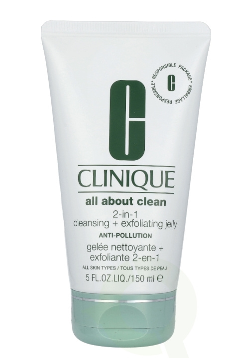 Clinique All About Clean 2-In-1 Cleansing +Exfoliating Jelly 150 ml All Skin Types in de groep BEAUTY & HEALTH / Huidsverzorging / Gezicht / Schoonmaak bij TP E-commerce Nordic AB (C88201)