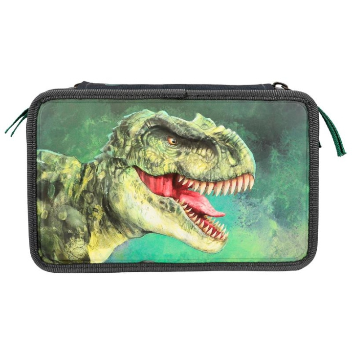 Dino World Drievoudig Etui - Groen Met 3D Effect - ( 0412475 ) in de groep SPEELGOED, KINDER- & BABYPRODUCTEN / Speelgoed / Etui bij TP E-commerce Nordic AB (C90269)