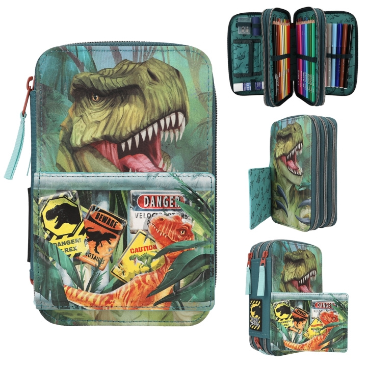 Dino World Drievoudig potloodetui gevaar ( 0411757 ) in de groep SPEELGOED, KINDER- & BABYPRODUCTEN / Speelgoed / Etui bij TP E-commerce Nordic AB (C90428)