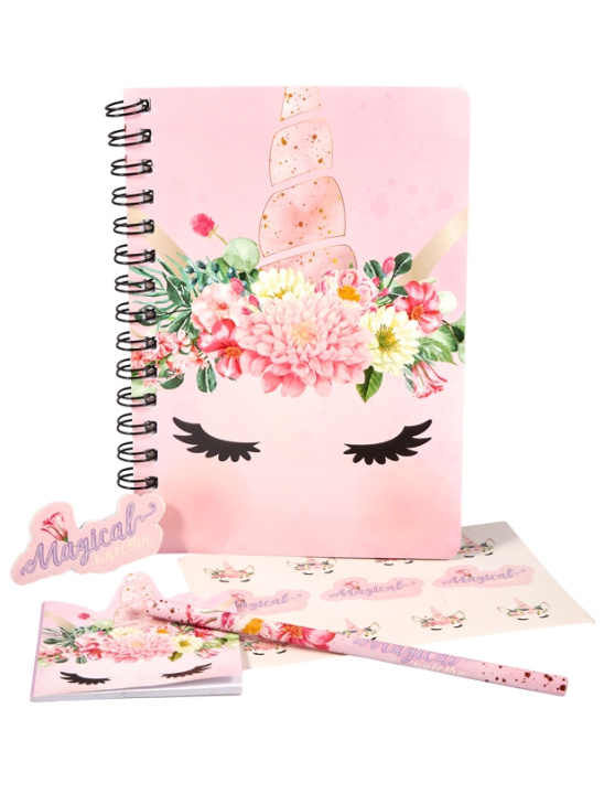 Unicorn Kids Licensing - Schrijfset - Unicorn Bloemen (090206129) in de groep SPEELGOED, KINDER- & BABYPRODUCTEN / Speelgoed / Tekenen & Tellen bij TP E-commerce Nordic AB (C91191)