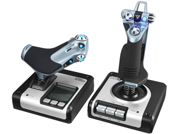 Logitech G Saitek X52-besturingssysteem in de groep COMPUTERS & RANDAPPARATUUR / GAMING / Stuurwielen en joysticks bij TP E-commerce Nordic AB (C92400)
