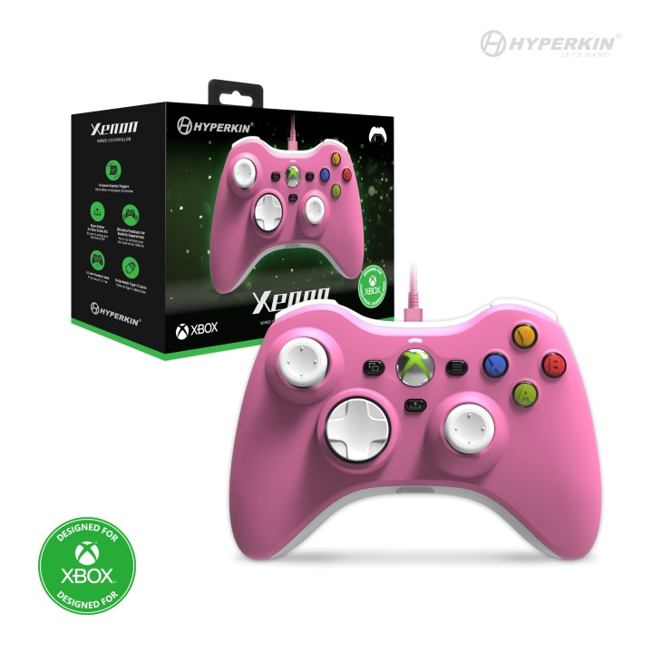 Hyperkin Bedrade Xenon-controller - Xbox X - S/Xbox1/PC (Roze) in de groep HOME ELECTRONICS / Spelconsoles en accessoires / Xbox Series X / Accessoires bij TP E-commerce Nordic AB (C93078)