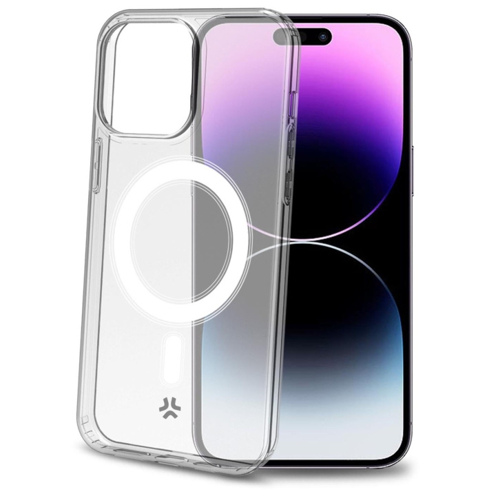 Celly Gelskinmag TPU Cover MagSafe-kompatibelt iPhone 15 Pro Max Transparent in de groep SMARTPHONE & TABLETS / Mobielbescherming / Apple / iPhone 15 bij TP E-commerce Nordic AB (C93493)