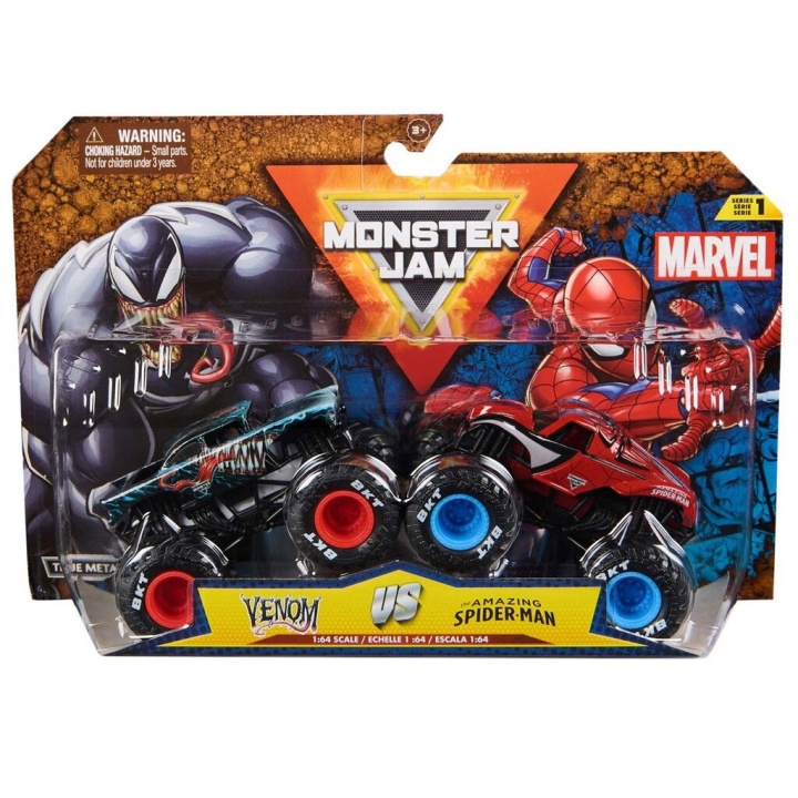 Monster Jam 1:64 Marvel 2 Pack - Spider Man:Venom (6071942) in de groep SPEELGOED, KINDER- & BABYPRODUCTEN / Speelgoed / Speelgoedauto\'s bij TP E-commerce Nordic AB (C94530)