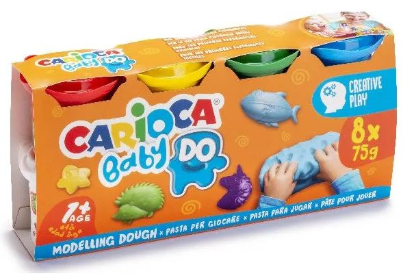 CARIOCA Babydeeg (8x75gr.) (809446) in de groep SPEELGOED, KINDER- & BABYPRODUCTEN / Speelgoed / Speelklei, speelzand en accessoires bij TP E-commerce Nordic AB (C95365)