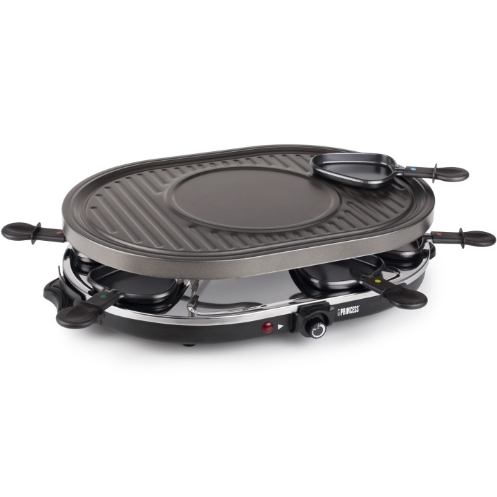 Princess Raclette 8 Oval Grill Party 162700 43X30cm grillplatta in de groep HUISHOUDEN & TUIN / Huishoudelijke apparaten / Broodroosters & Broodgrills / Tafelgrills & Raclette bij TP E-commerce Nordic AB (C95486)