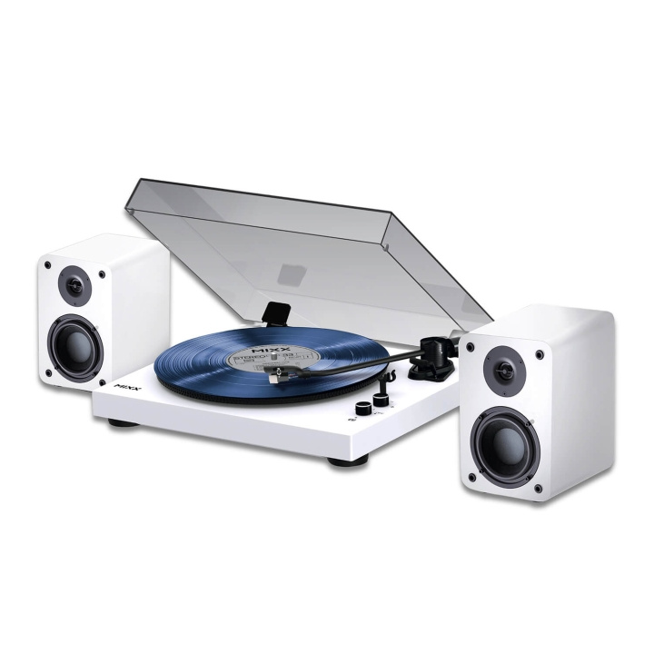 MIXX Skivspelare Vinyl Inkl Högtalare System 5 Stereo Vit - Fyndvara in de groep HOME ELECTRONICS / Audio & Beeld / Thuisbioscoop, Hifi en Draagbaar / Compacte stereo- en platenspelers bij TP E-commerce Nordic AB (C99547D)