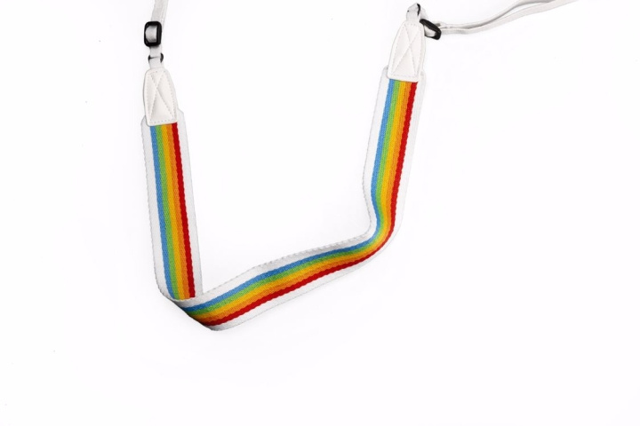 Polaroid Camerariem plat voor Polaroid camera\'s - Regenboog Wit in de groep HOME ELECTRONICS / Foto & Video / Fotoapparatuur / Overige bij TP E-commerce Nordic AB (D00029)
