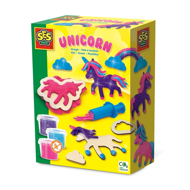 SES Creative Dough - Eenhoorn Neon Glitter - (S00410) in de groep SPEELGOED, KINDER- & BABYPRODUCTEN / Speelgoed / Speelklei, speelzand en accessoires bij TP E-commerce Nordic AB (D00441)