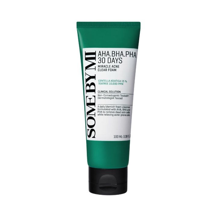 Some By Mi AHA BHA PHA 30 Days Miracle Acne Clear Foam 100 ml in de groep BEAUTY & HEALTH / Huidsverzorging / Gezicht / Schoonmaak bij TP E-commerce Nordic AB (D01828)