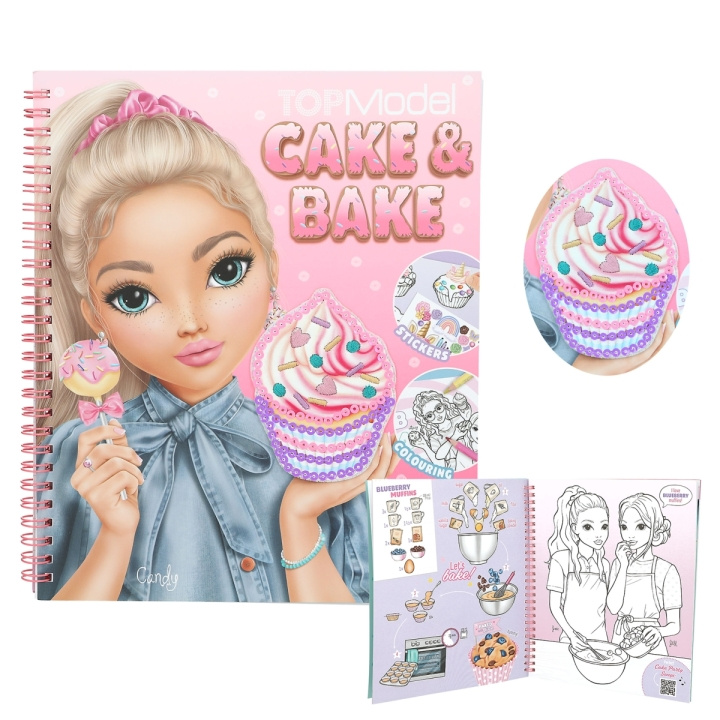 TOPModel Cake & Bake Colouring Book With Sequins ( 0413386 ) in de groep SPEELGOED, KINDER- & BABYPRODUCTEN / Speelgoed / Ambachten bij TP E-commerce Nordic AB (D02508)