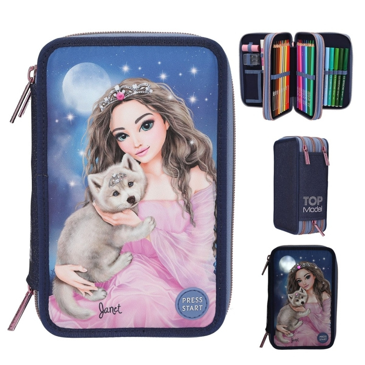 TOPModel Triple Pencil Case LED WOLF ( 0413150 ) in de groep SPEELGOED, KINDER- & BABYPRODUCTEN / Speelgoed / Etui bij TP E-commerce Nordic AB (D02536)