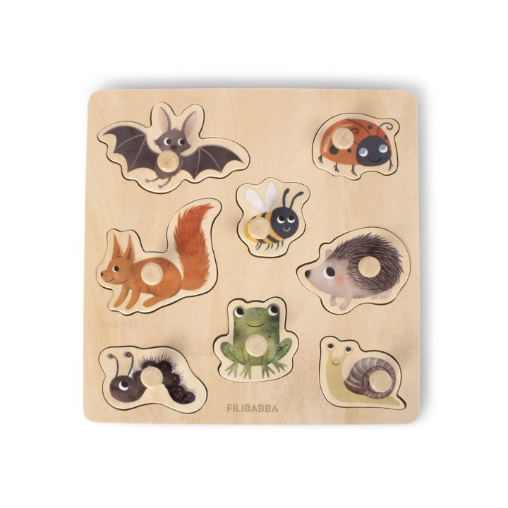 Filibabba Houten silhouet puzzel - Bosvrienden - (FI-03370) in de groep SPORT, VRIJE TIJD & HOBBY / Hobby / Puzzel bij TP E-commerce Nordic AB (D04676)