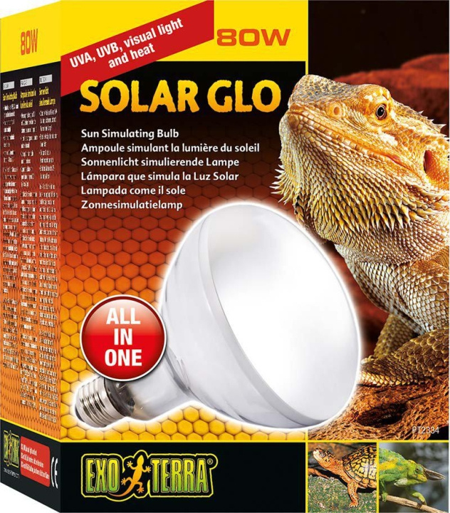 Exoterra Solar Glo 80W Uva/Uvb Warmte & Zonlicht E27 - (220.1818) in de groep HUISHOUDEN & TUIN / Huisdieraccessoires / Accessoires voor terraria bij TP E-commerce Nordic AB (D04765)
