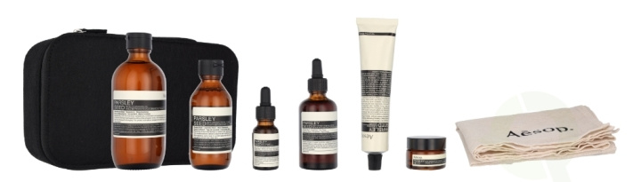 AESOP Parsley Seed Extended Anti-Oxidant Skin Care Kit 445 ml Cleansing Oil 200ml/Toner 100ml/Serum 60ml/Eye Cream 10ml/Masque 60ml/Treatment 15ml in de groep BEAUTY & HEALTH / Huidsverzorging / Gezicht / Dagcrème bij TP E-commerce Nordic AB (D05970)