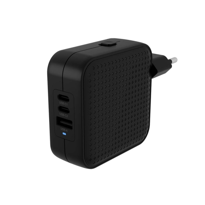 Targus Hyper - HyperJuice 70W USB-C GaN Reislader (2C+1A) - Zwart in de groep SMARTPHONE & TABLETS / Opladers & Kabels / Wandoplader / Wandoplader Type C bij TP E-commerce Nordic AB (D07167)