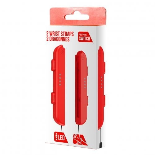 Trade Invaders Paar Joy-Con hand polsbandjes rood in de groep HOME ELECTRONICS / Spelconsoles en accessoires / Nintendo Switch / Accessoires bij TP E-commerce Nordic AB (D07498)