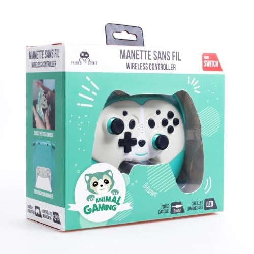 Trade Invaders Draadloze controller Pandy voor Switch met peddels - Groen in de groep HOME ELECTRONICS / Spelconsoles en accessoires / Nintendo Switch / Accessoires bij TP E-commerce Nordic AB (D07499)