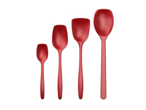 Rosti NEW Klassieke keukenlepels, set van 4 - Rood in de groep HUISHOUDEN & TUIN / Keukengerei / Overige keukengereedschap bij TP E-commerce Nordic AB (D07659)