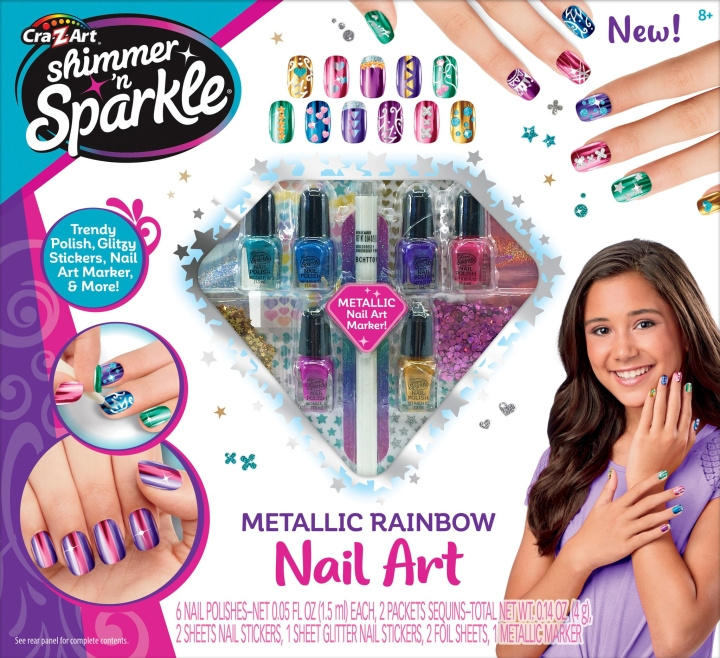 Shimmer ’n Sparkle Shimmer \'n Sparkle - Metallic Regenboog Nail Art (65540) in de groep SPEELGOED, KINDER- & BABYPRODUCTEN / Speelgoed / Gemaskered kostuums bij TP E-commerce Nordic AB (D07722)