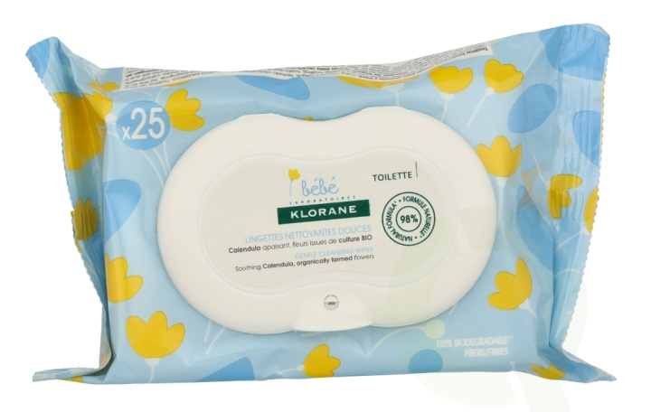 Klorane Bebe Gentle Cleansing Wipes 1 piece 25x in de groep HUISHOUDEN & TUIN / Schoonmaakproducten / Overige schoonmaakaccessoires bij TP E-commerce Nordic AB (D08152)