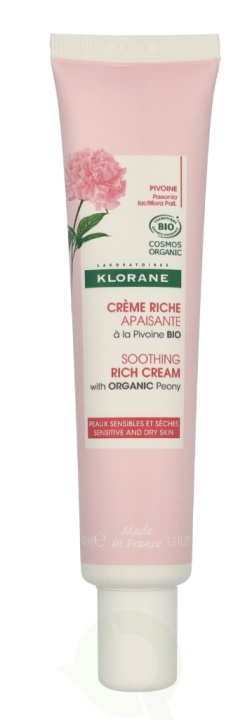 Klorane Soothing Rich Cream With Organic Peony 40 ml in de groep BEAUTY & HEALTH / Huidsverzorging / Gezicht / Dagcrème bij TP E-commerce Nordic AB (D08162)